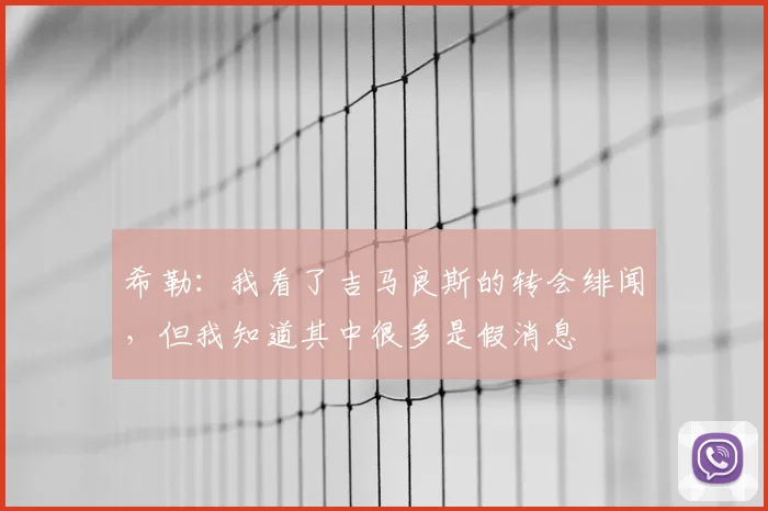 希勒：我看了吉马良斯的转会绯闻，但我知道其中很多是假消息